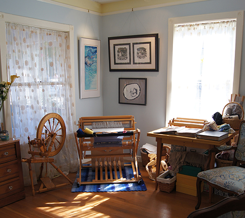 Spinning wheel and loom.  Martinez, CA